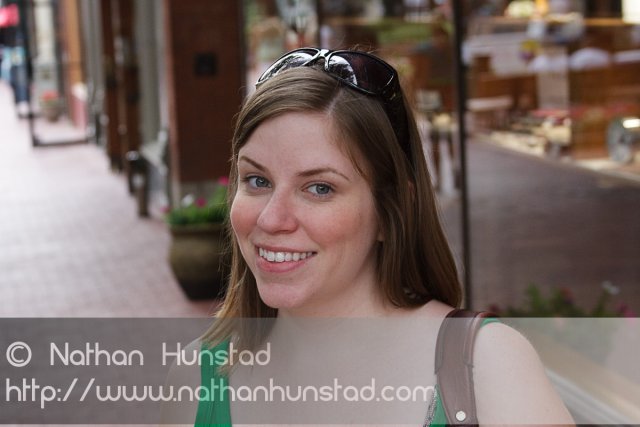 Julia Miller on the Pearl Street Mall in Boulder, CO